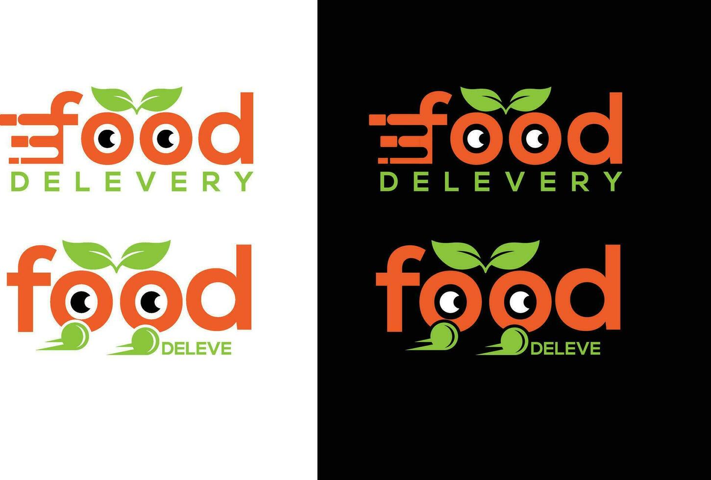 mat leverans uppsättning av logotyp fri vektor