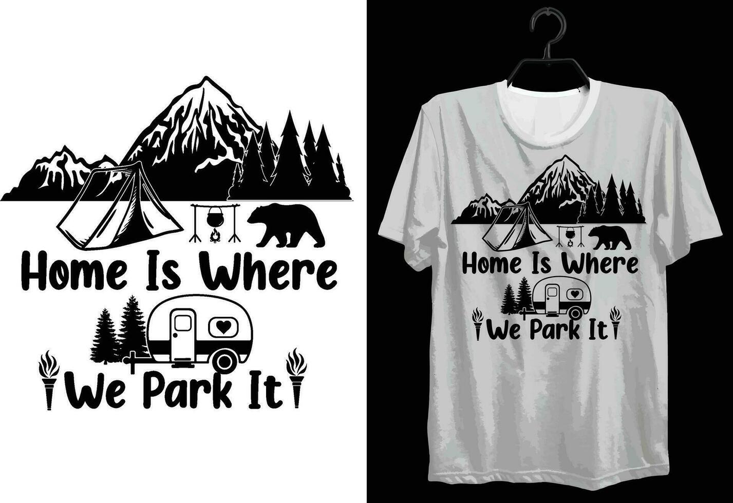 camping t-shirt design. rolig gåva camping t-shirt design för läger älskare. typografi, beställnings, vektor t-shirt design. värld Allt husbil t-shirt design för äventyr