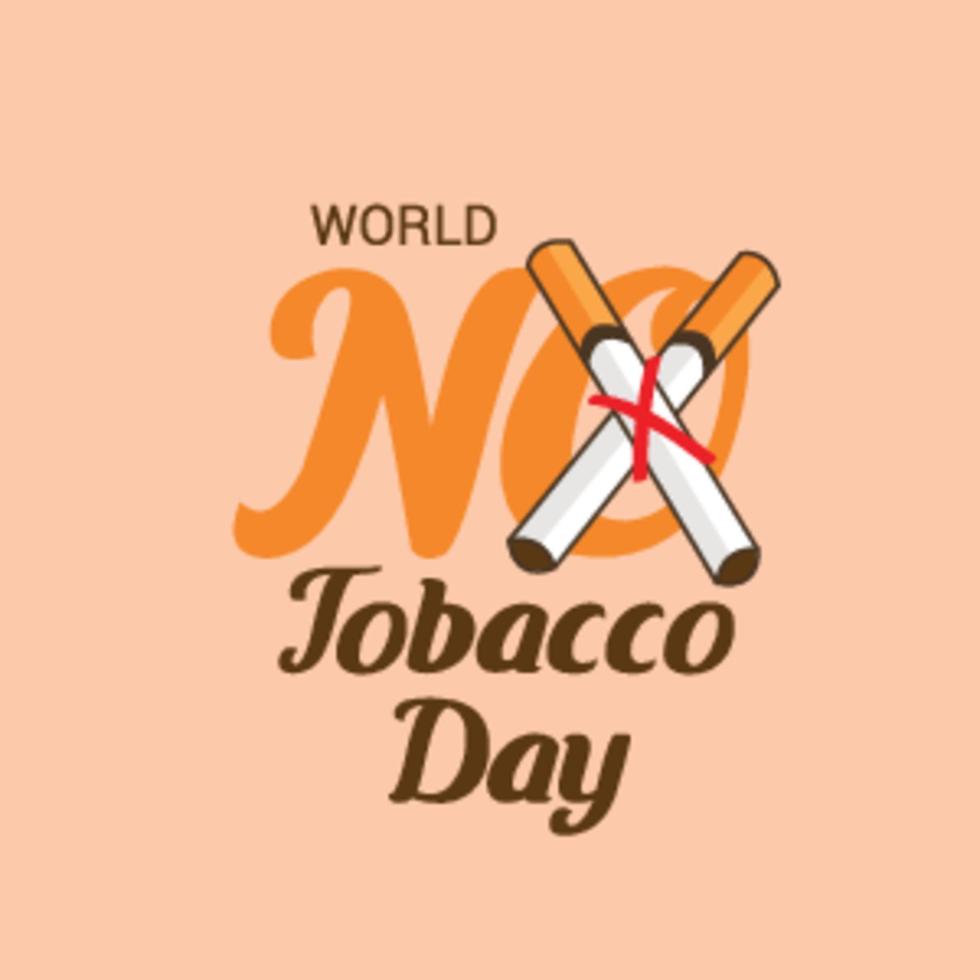 vektor illustration av en bakgrund för världen ingen tobak dag