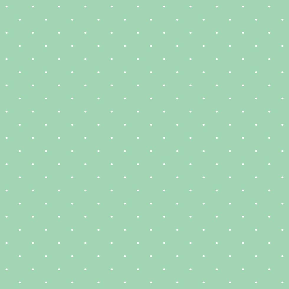 Pastell- Grün und Weiß nahtlos Mini Polka Punkt Muster vektor