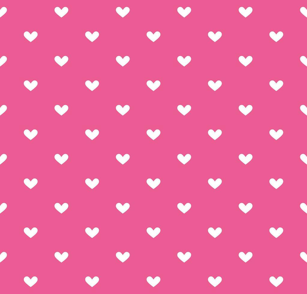 vit hjärta sömlös mönster på rosa bakgrund vektor, vektor