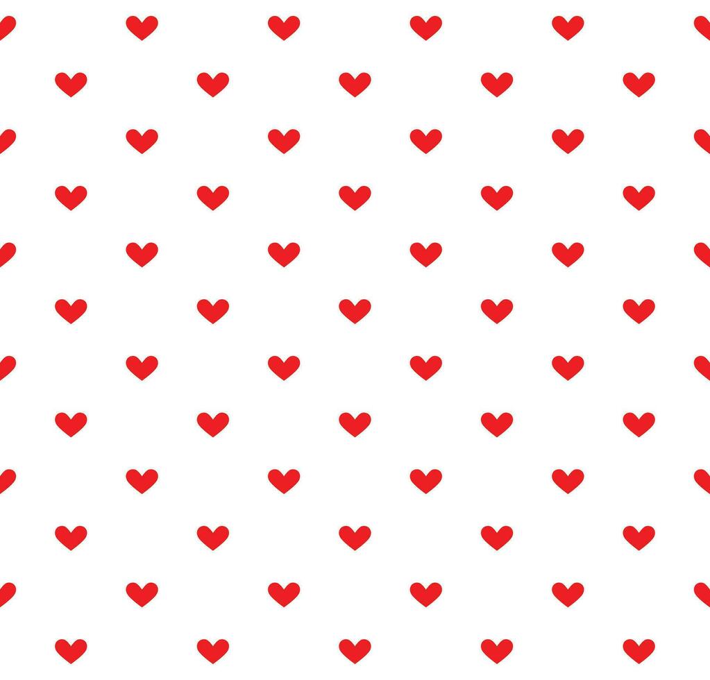 röd hjärta sömlös mönster på vit bakgrund vektor