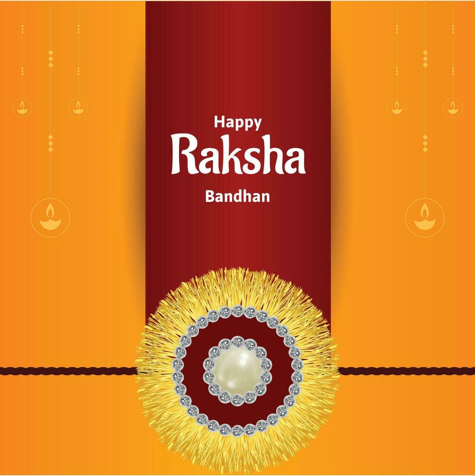 Lycklig Raksha bandhan indisk hindu festival firande vektor design