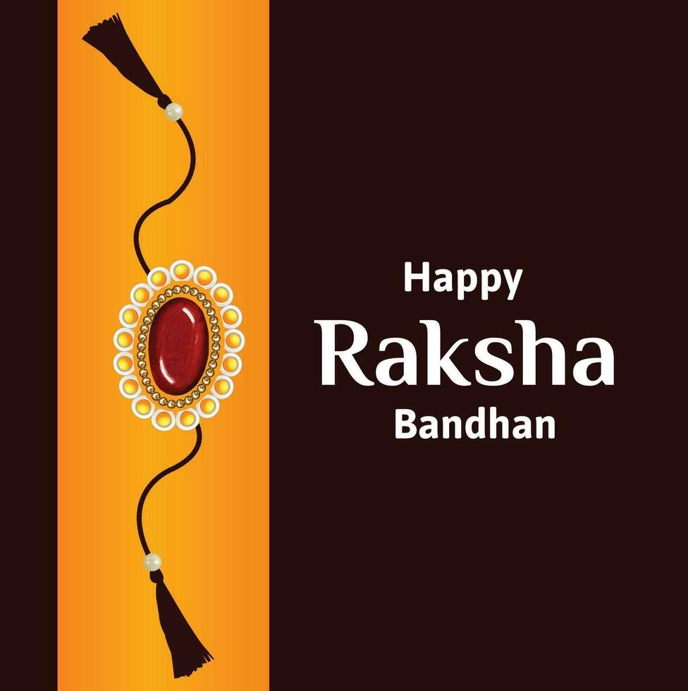 Lycklig Raksha bandhan indisk hindu festival firande vektor design