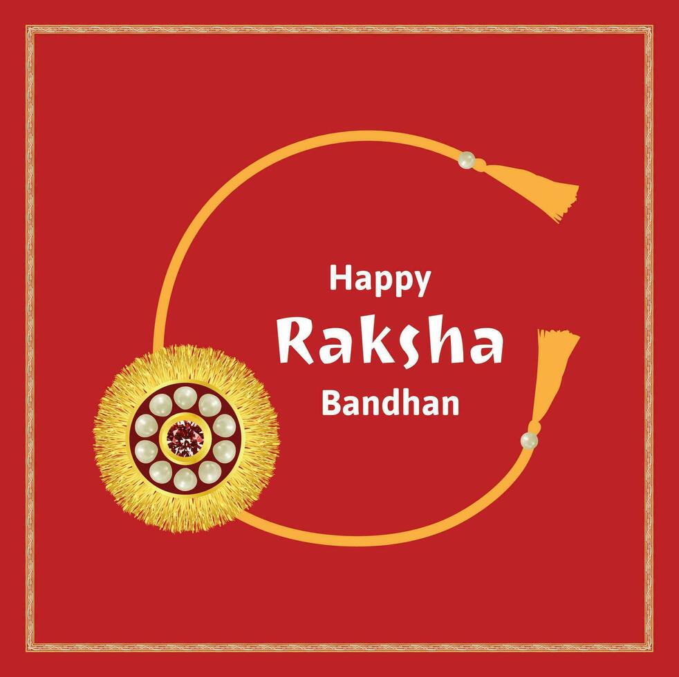 glücklich Raksha Bandhan indisch Hindu Festival Feier Vektor Design