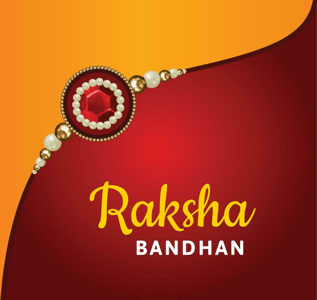 glücklich Raksha Bandhan indisch Hindu Festival Feier Vektor Design