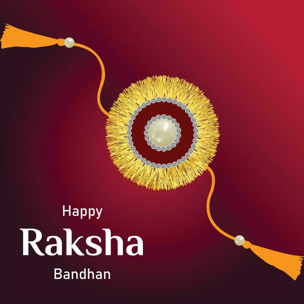 Lycklig Raksha bandhan indisk hindu festival firande vektor design