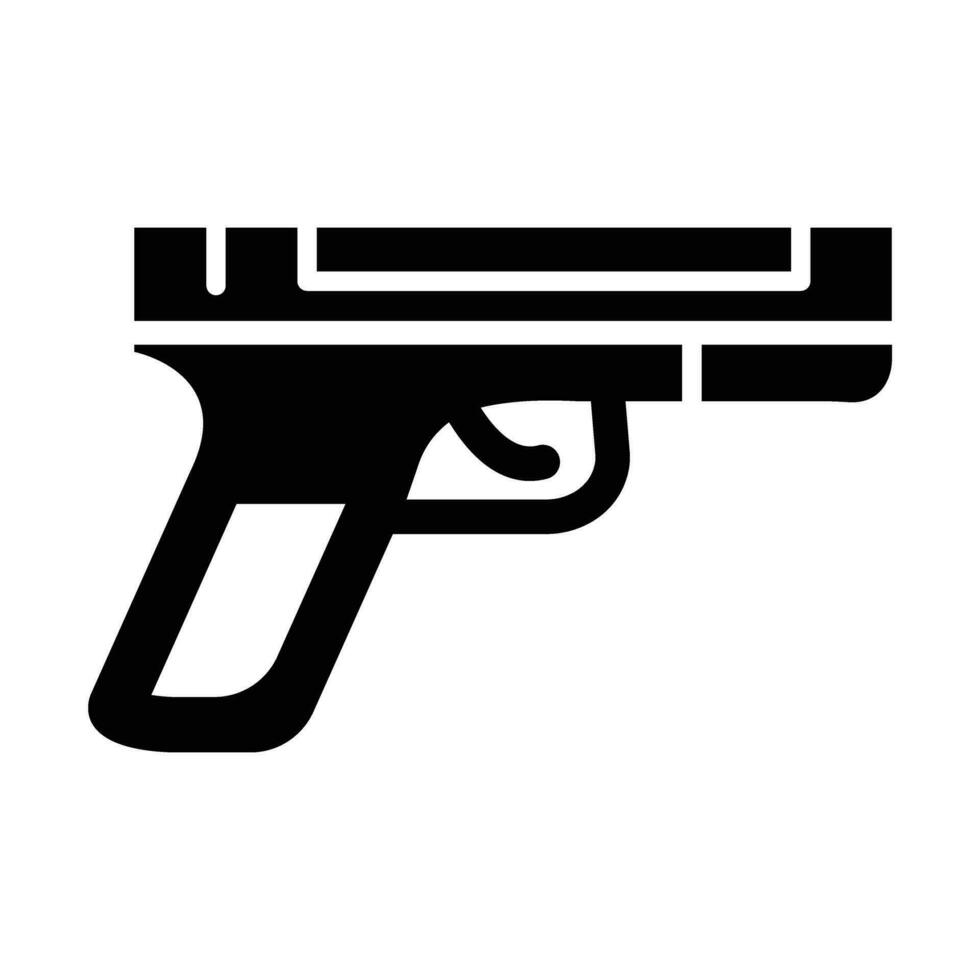 Pistole Vektor Glyphe Symbol zum persönlich und kommerziell verwenden.