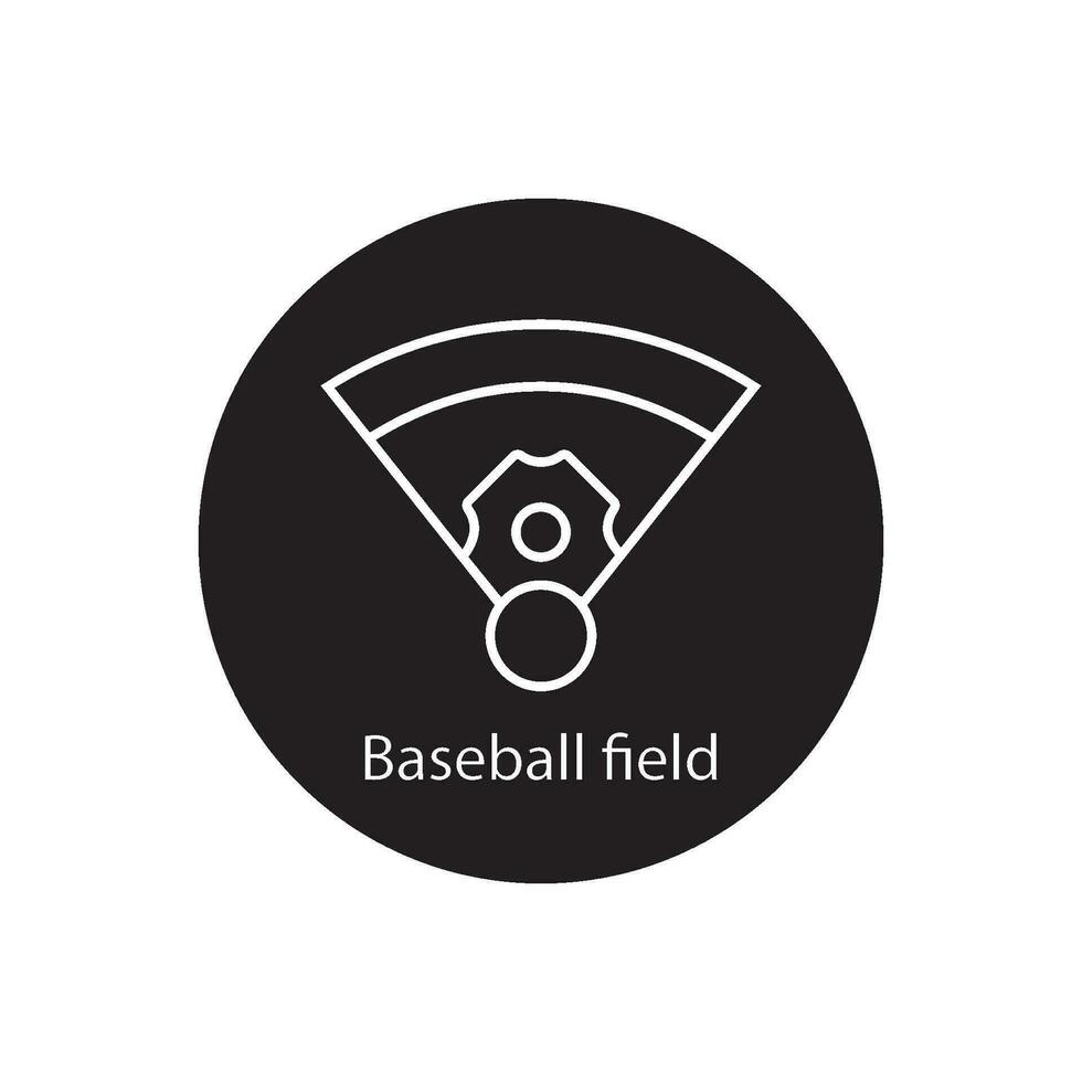 baseboll fält ikon vektor