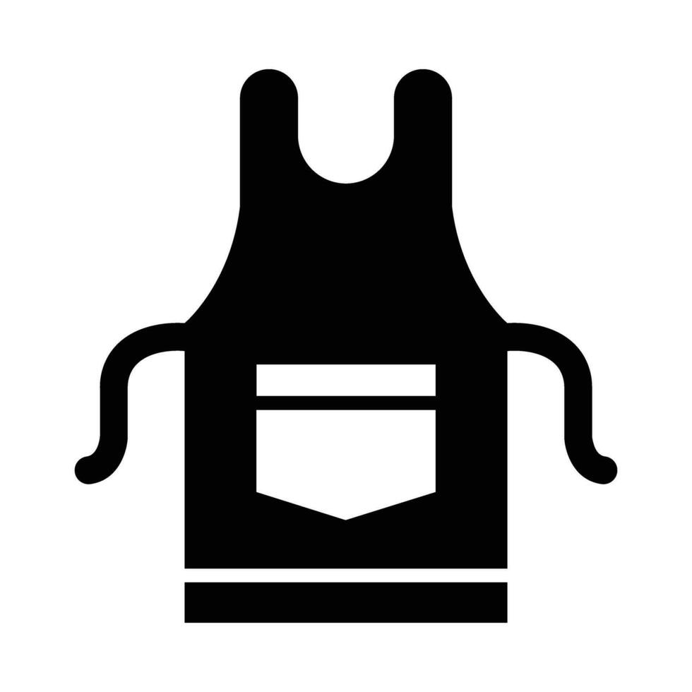 Schürze Vektor Glyphe Symbol zum persönlich und kommerziell verwenden.
