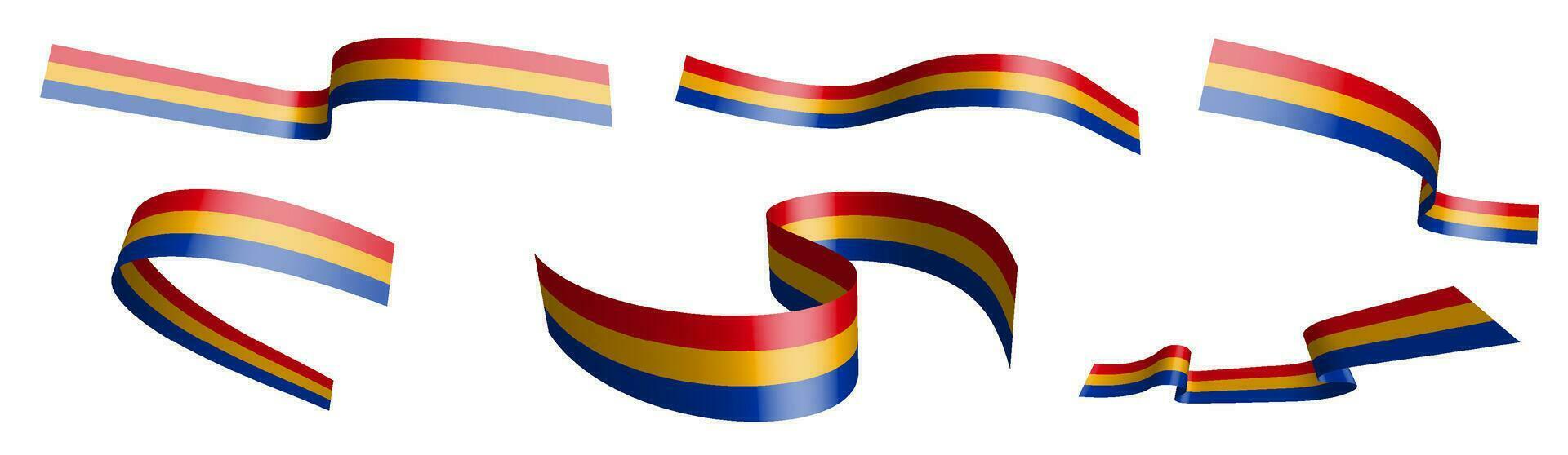 uppsättning av Semester band. flagga av armenia vinka i vind. separation in i lägre och övre skikten. design element. vektor på vit bakgrund