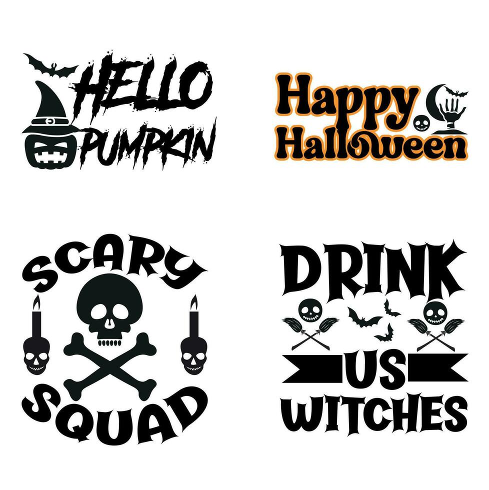 halloween typografi svg design för t skjorta vektor