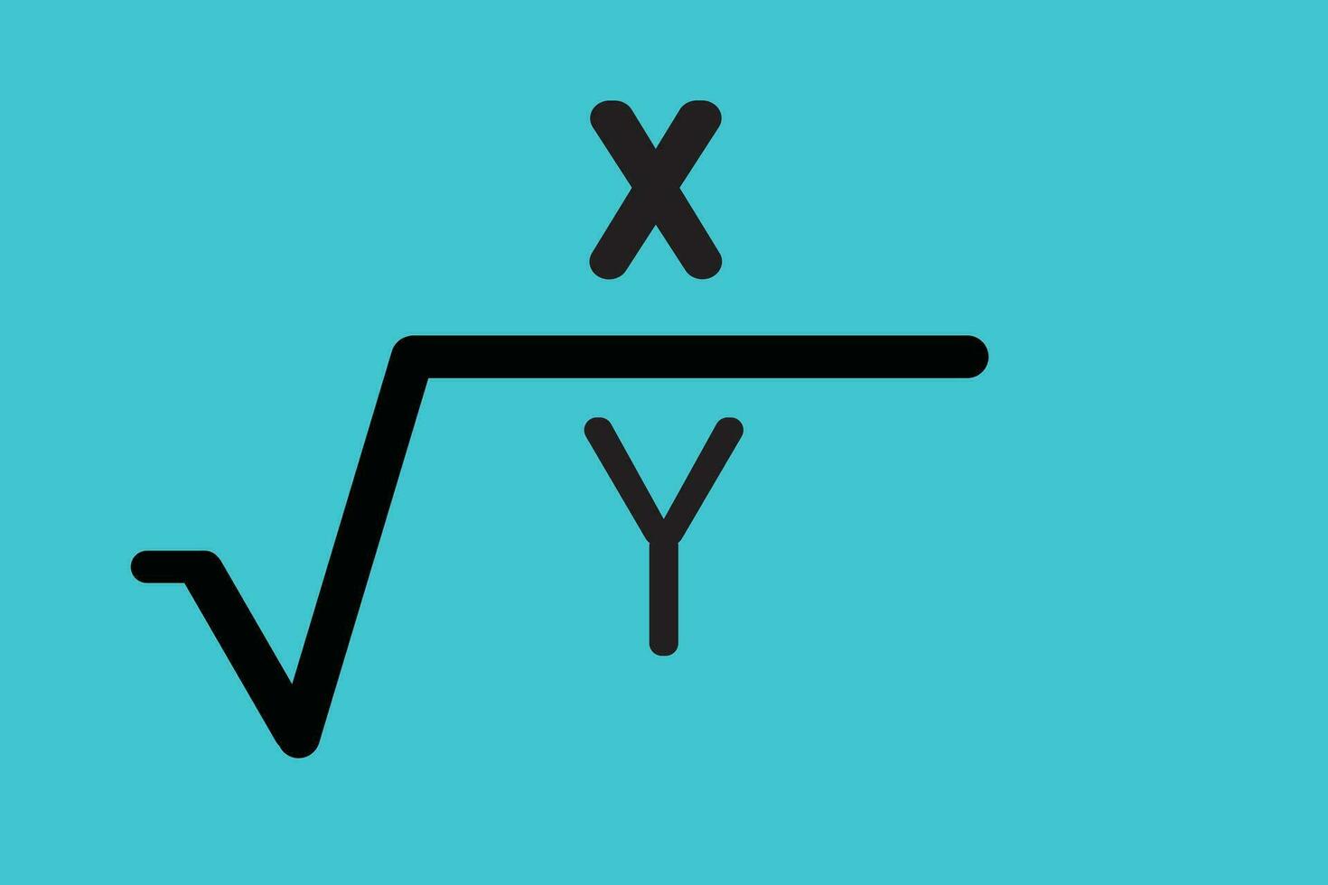 Platz Wurzel Vektor Symbol Mathematik Logo