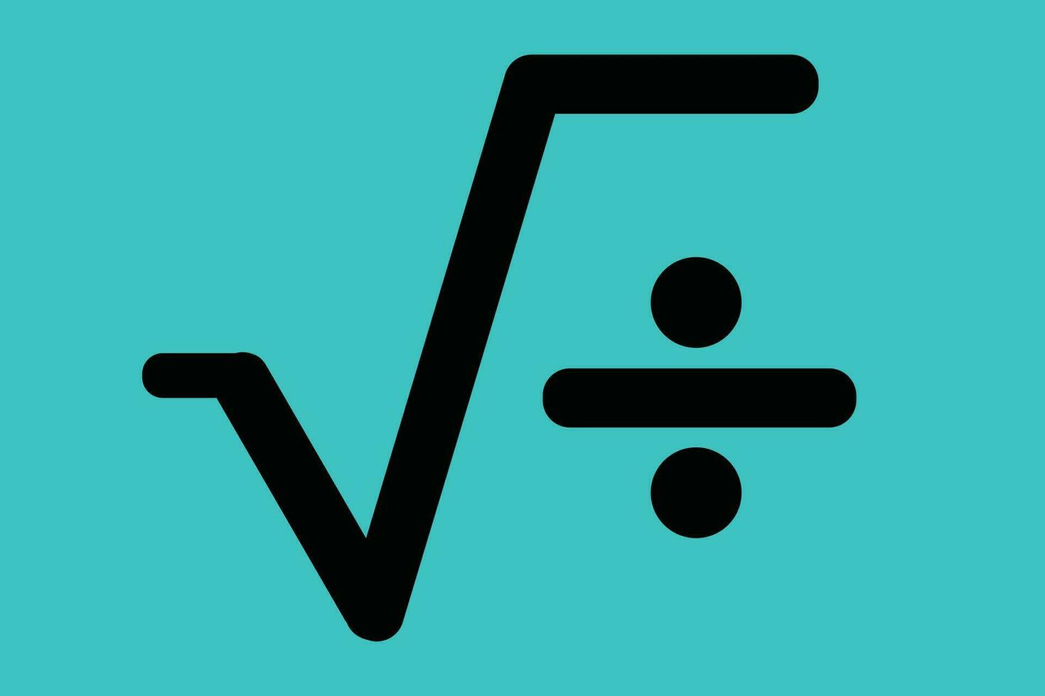 Platz Wurzel Vektor Symbol Mathematik Logo