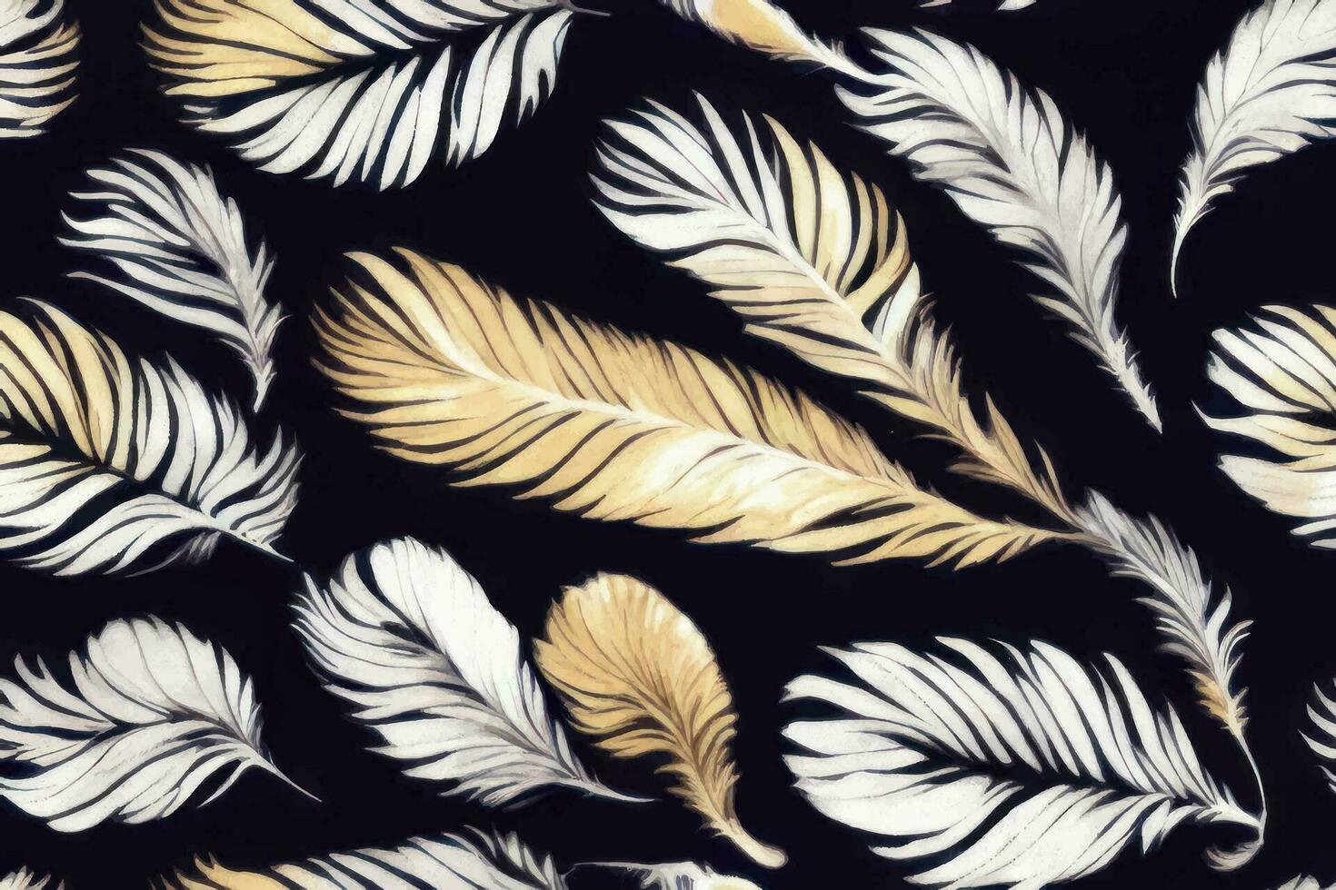 ändlös slips färga trendig ändlös prydnad mode ogee sommar vektor färgrik skön teckning sömlös dekorativ botanisk illustration textil- trädgård etnicitet rand , beige fjädrar