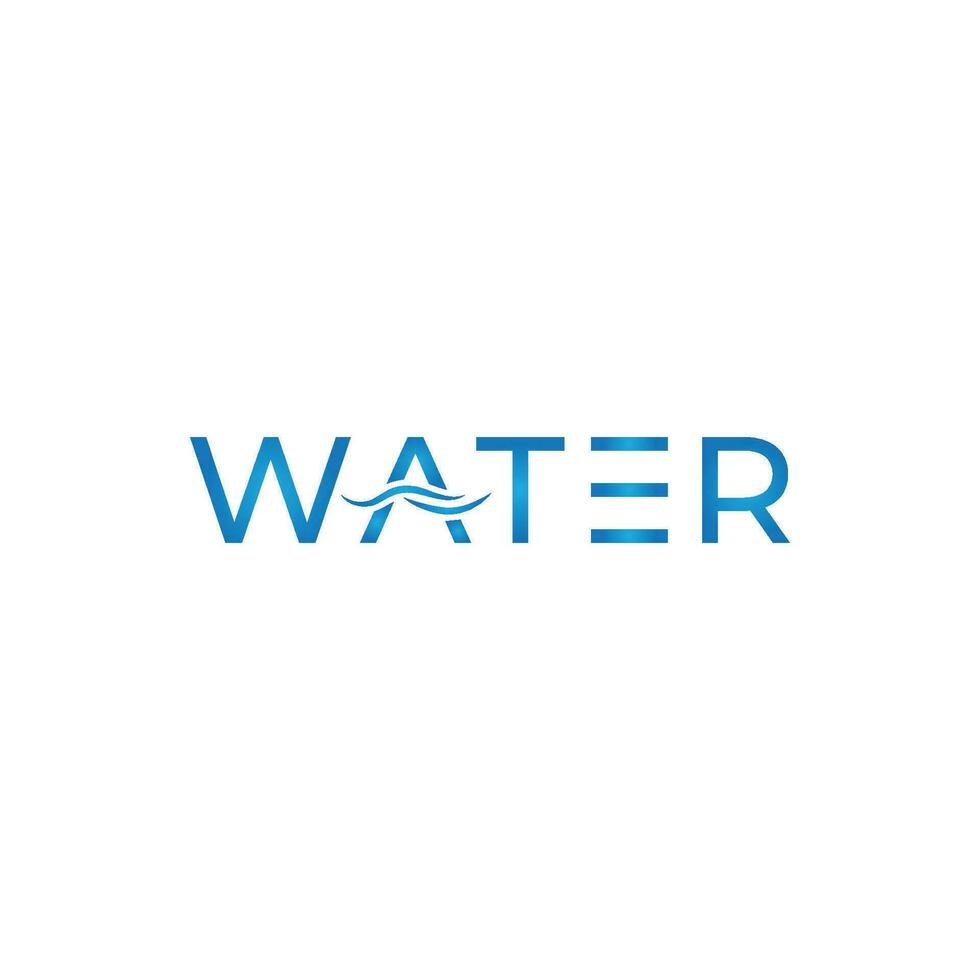 abstrakt Wasser Logo Design Konzept vektor