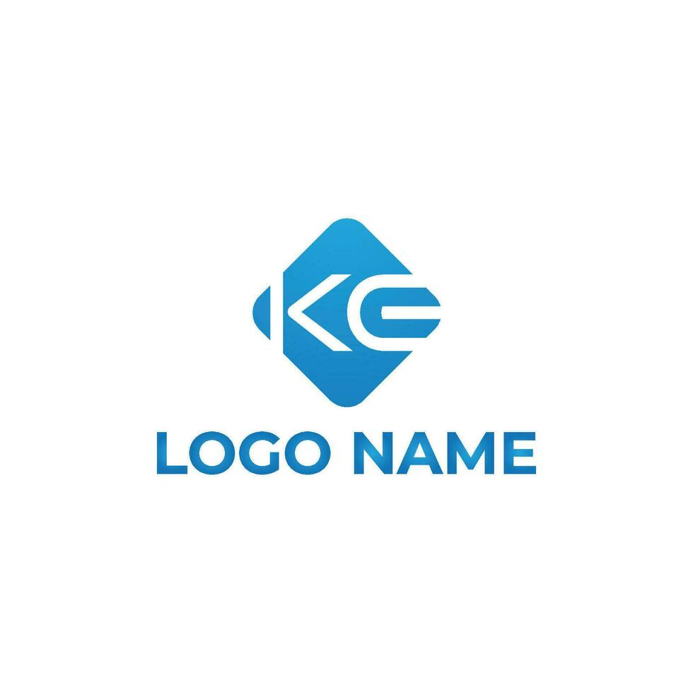 vektor brev ke logotyp design begrepp logotyp
