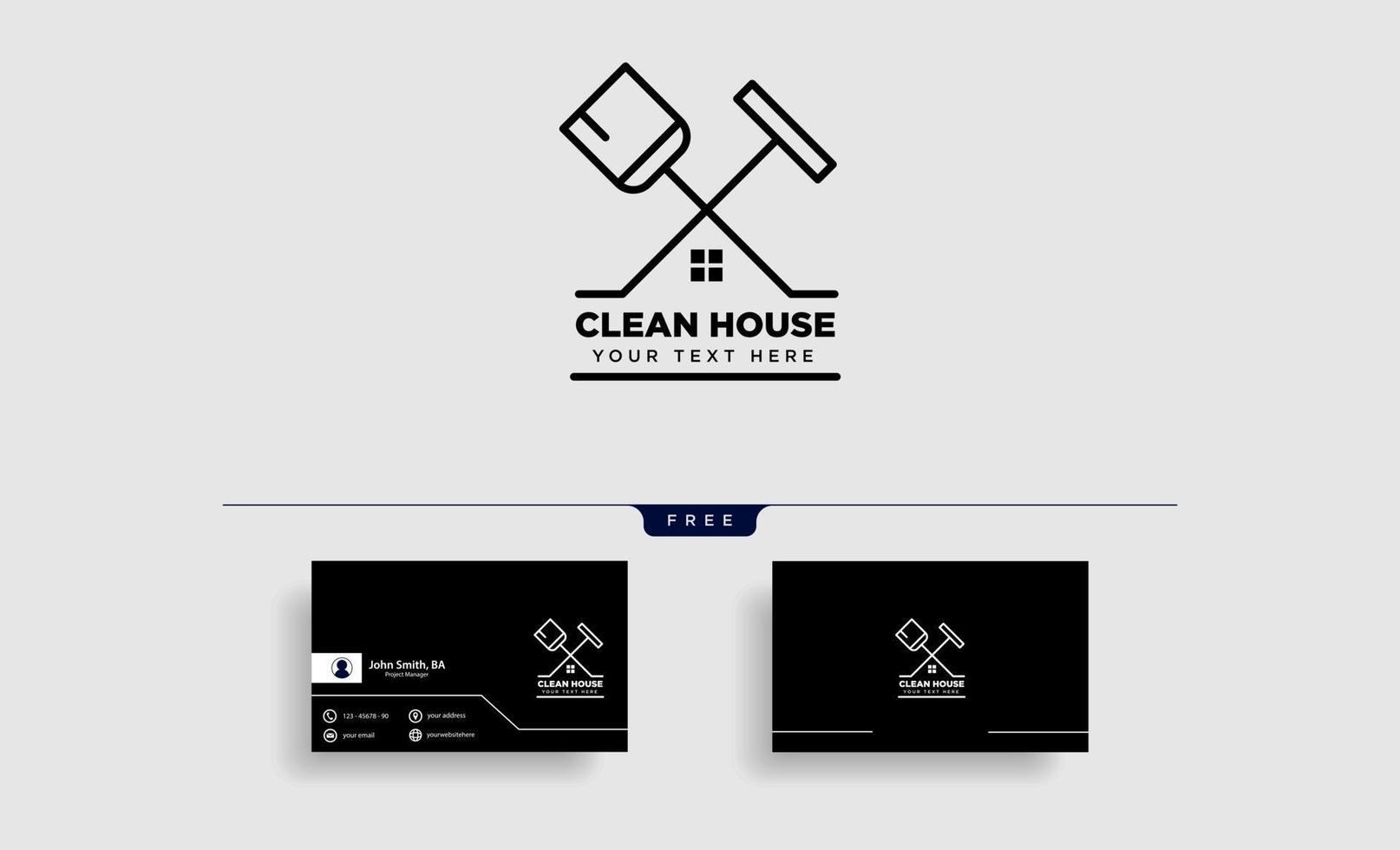Reinigungsservice Haus Öko Logo Vorlage Vektor-Illustration Symbol Element isoliert Vektor