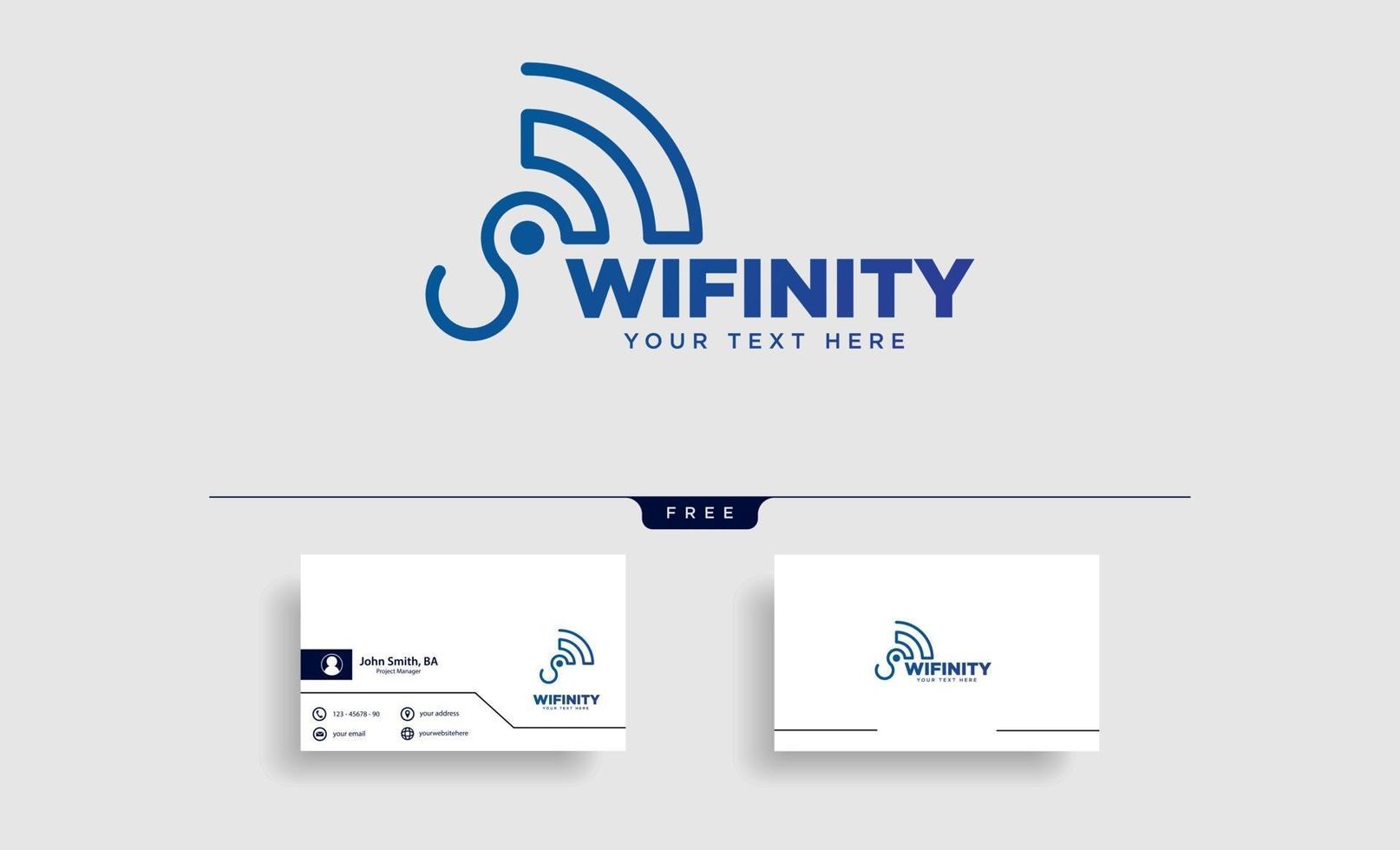 Unendlich Wifi-Verbindung Logo Vorlage Vektor Illustration Symbol Element Isoliert Vektor