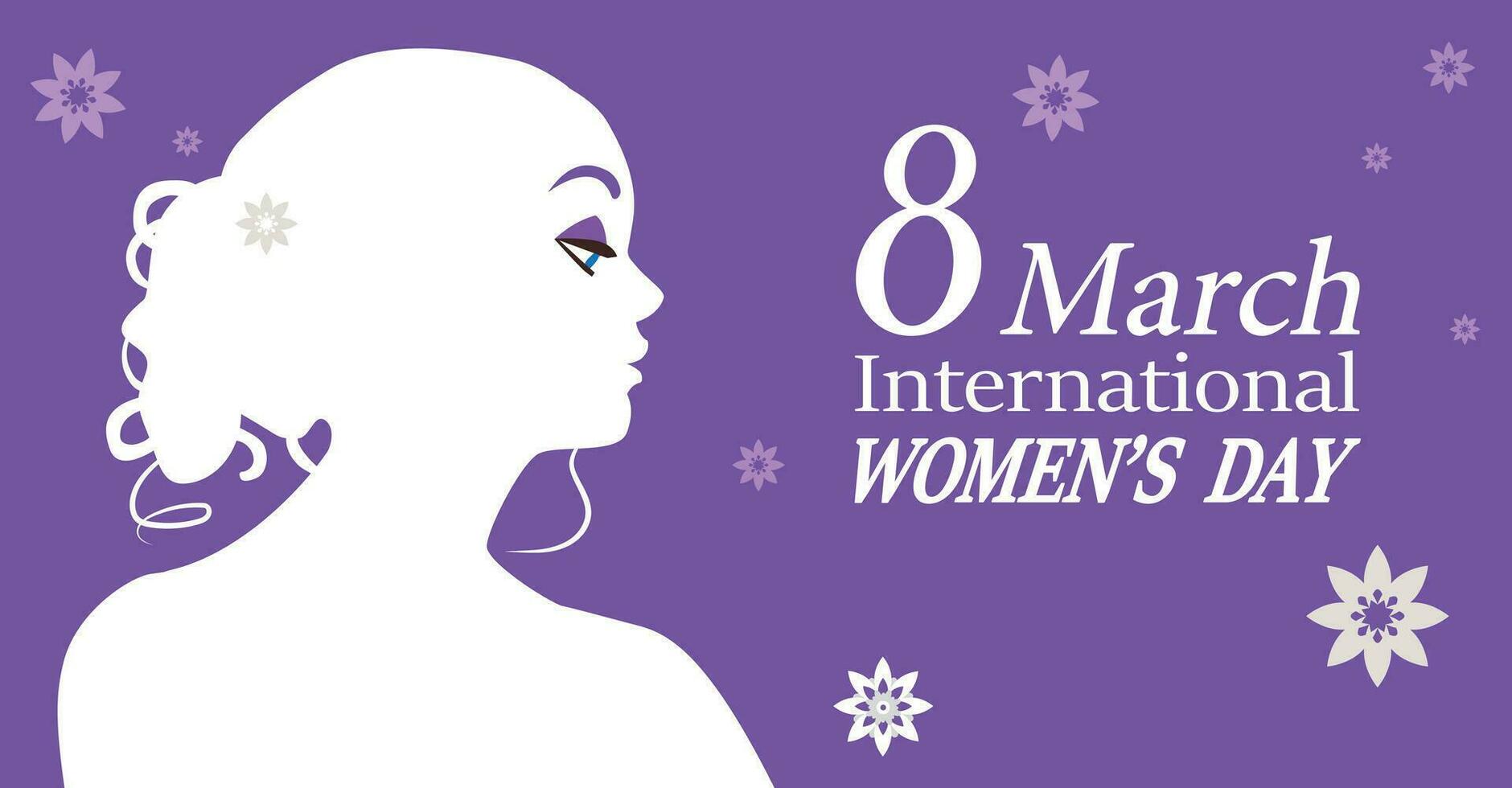 8 Mars internationell kvinnors dag. vektor. vektor