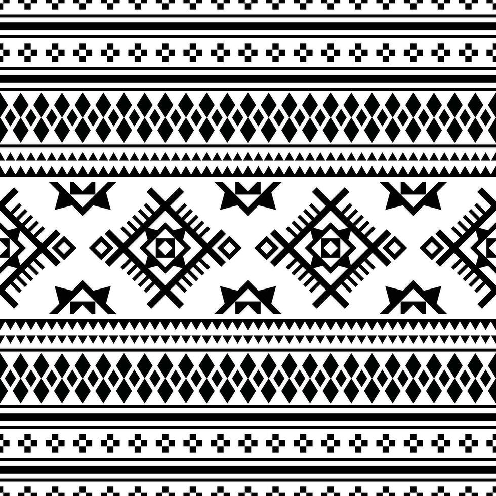 stam- prydnad design med sömlös geometrisk mönster. etnisk aztec och navajo stilar design för textil- och dekoration. svart och vit färger. vektor