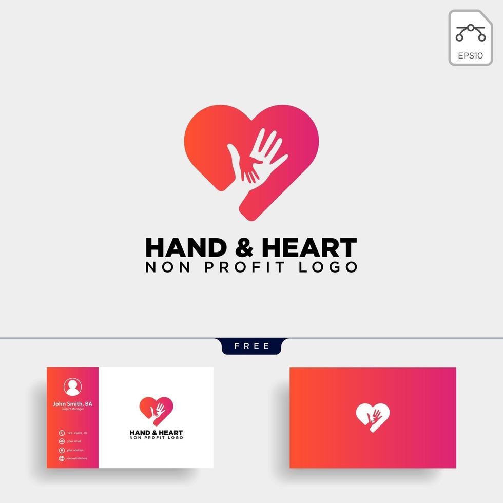 kärleksvård ge hjärtat logotyp mall vektor illustration ikon element isolerad vektor