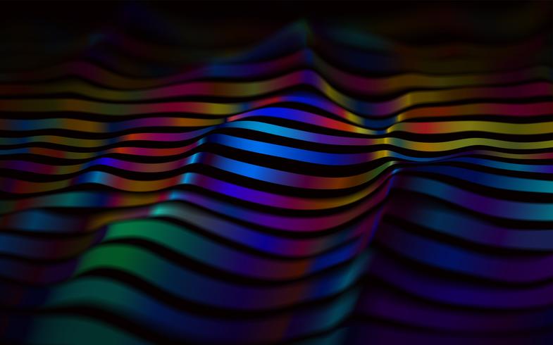 Irisierende Wellenartig Bewegende 3d Streifen Auf Dunkelheit Download Kostenlos Vector Clipart Graphics Vektorgrafiken Und Design Vorlagen