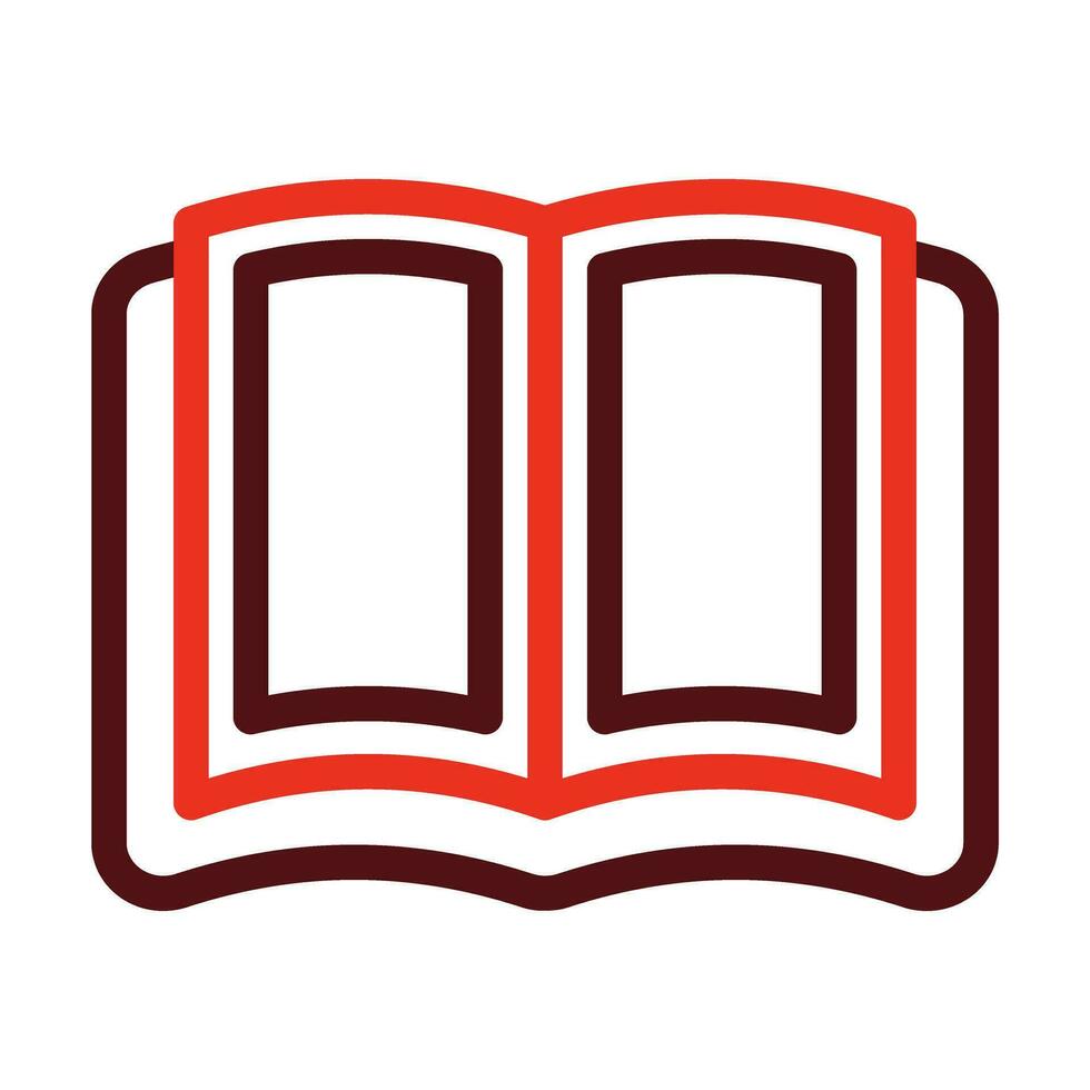 öffnen Buch Glyphe zwei Farbe Symbol zum persönlich und kommerziell verwenden. vektor