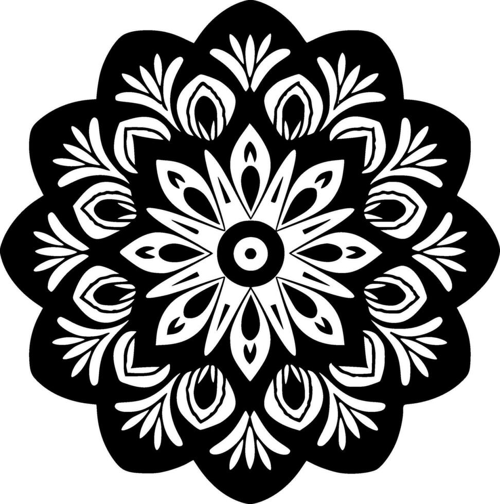 mandala, minimalistisch und einfach Silhouette - - Vektor Illustration