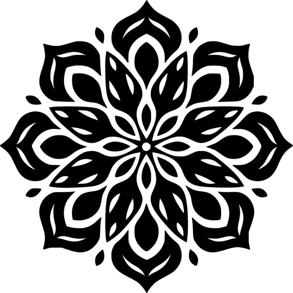 mandala - minimalistisk och platt logotyp - vektor illustration