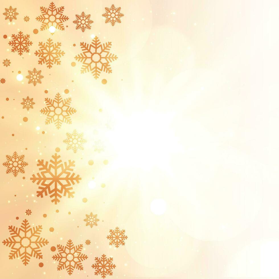 god Jul och Gott Nytt År. xmas bakgrund med julstjärna, snöflingor, stjärna och bollar design. vektor