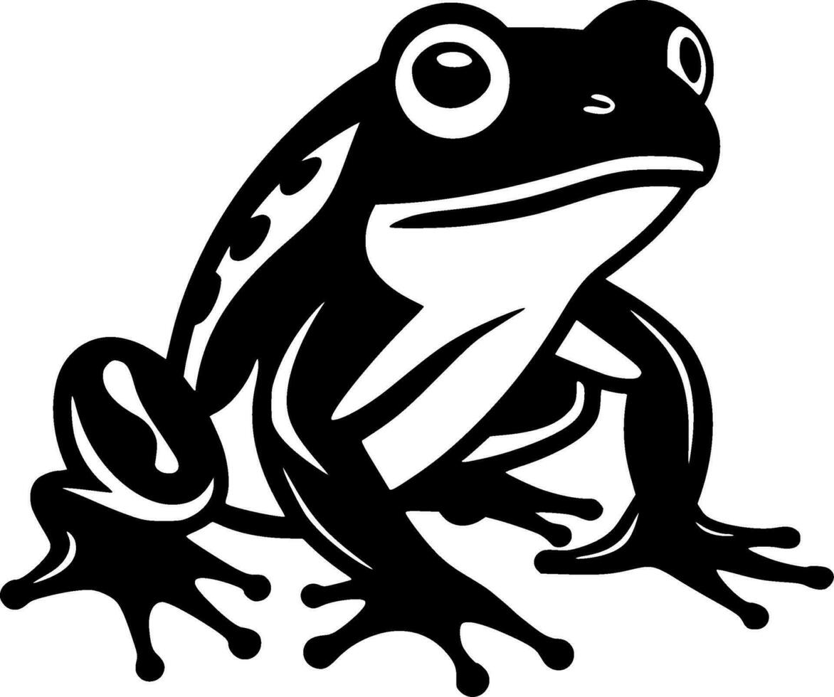 Frosch - - minimalistisch und eben Logo - - Vektor Illustration