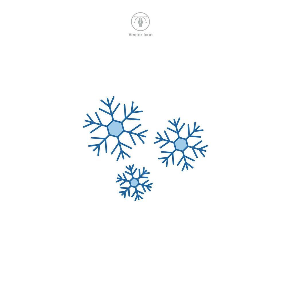 Schneeflocke Symbol Symbol Vektor Illustration isoliert auf Weiß Hintergrund