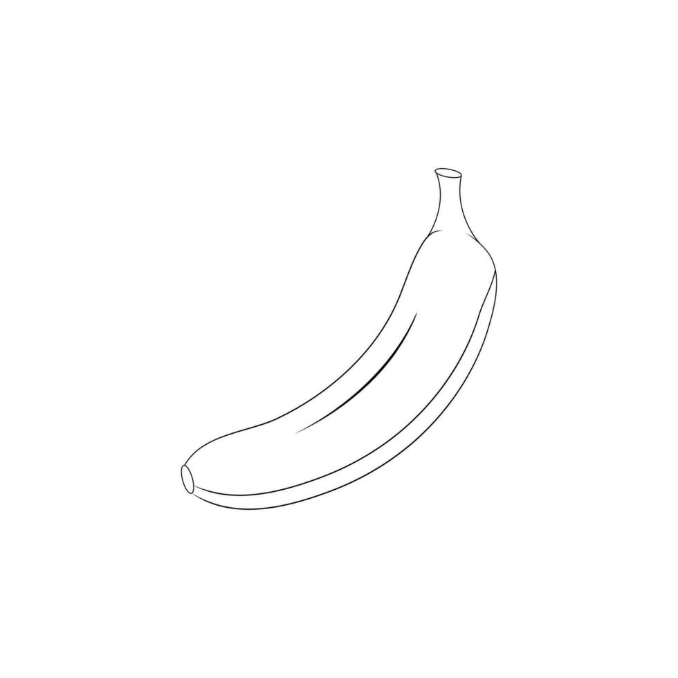 Banane Früchte Färbung Seite Vektor Linie Kunst Illustration