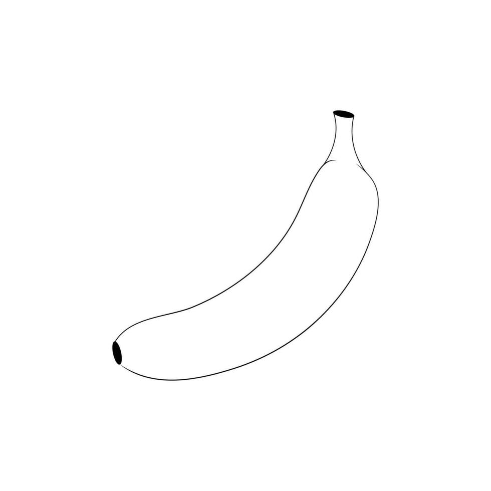 Banane Früchte Färbung Seite Vektor Linie Kunst Illustration