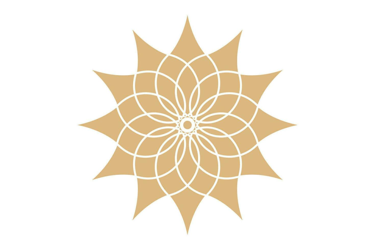blomma av liv mandala av helig gammal geometri. vektor symboler och element. alkemi, religion, filosofi, astrologi och andlighet teman. skärande logotyp ikon isolerat på vit bakgrund
