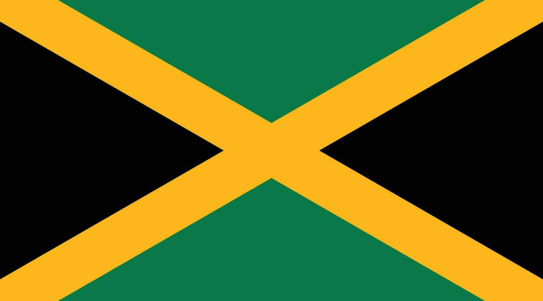 Jamaika Flagge. Flagge von Jamaika vektor