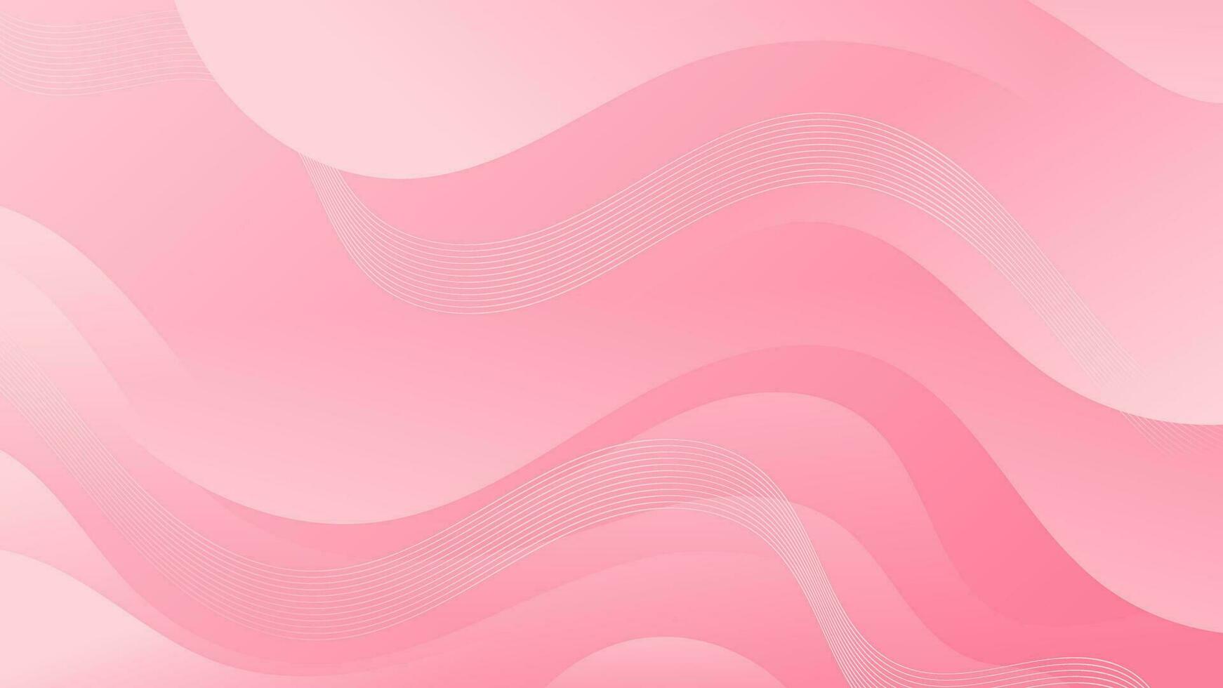 abstrakt Gradient Rosa Weiß Flüssigkeit Welle Hintergrund vektor