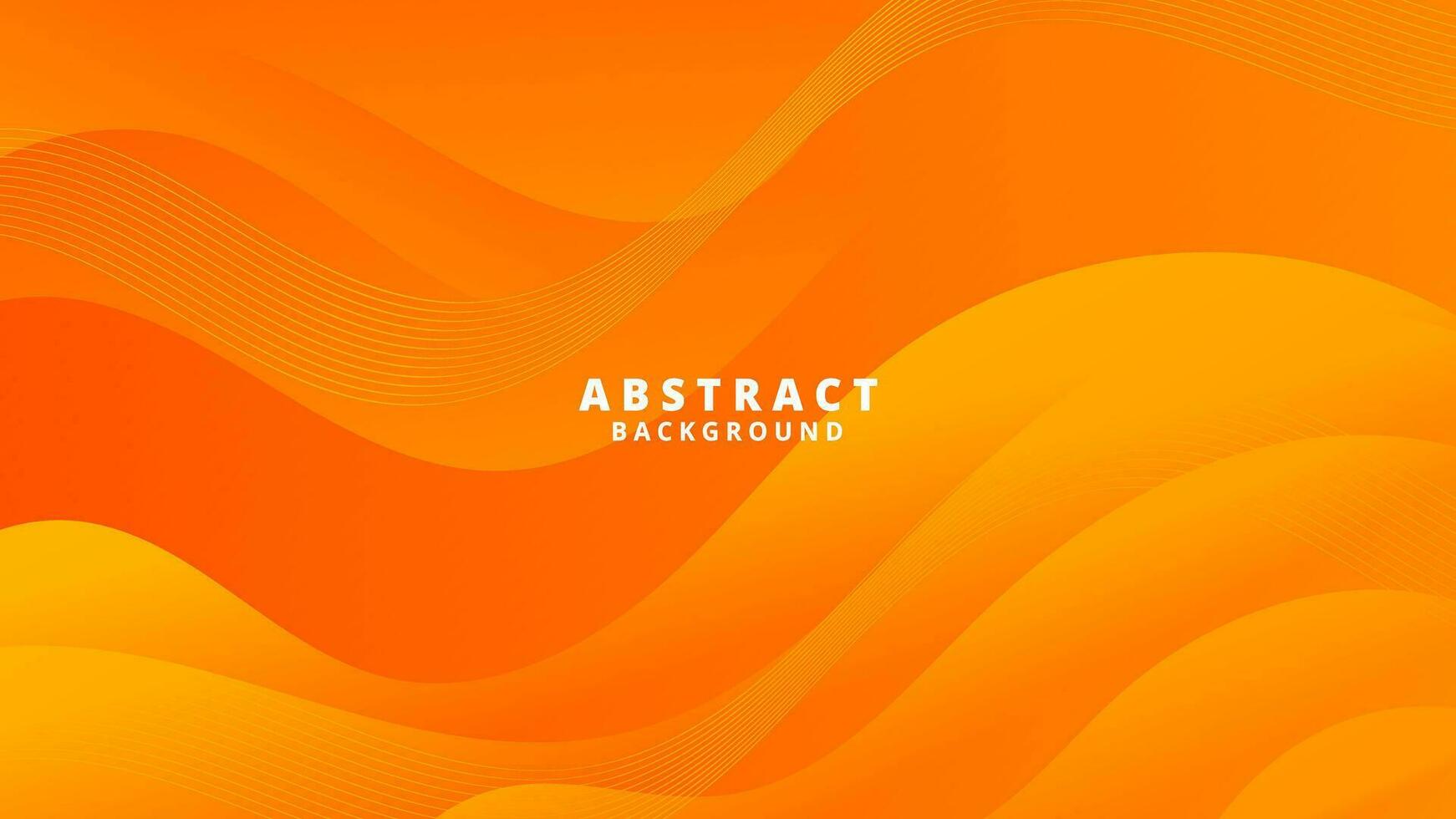 abstrakt lutning orange flytande Vinka bakgrund vektor