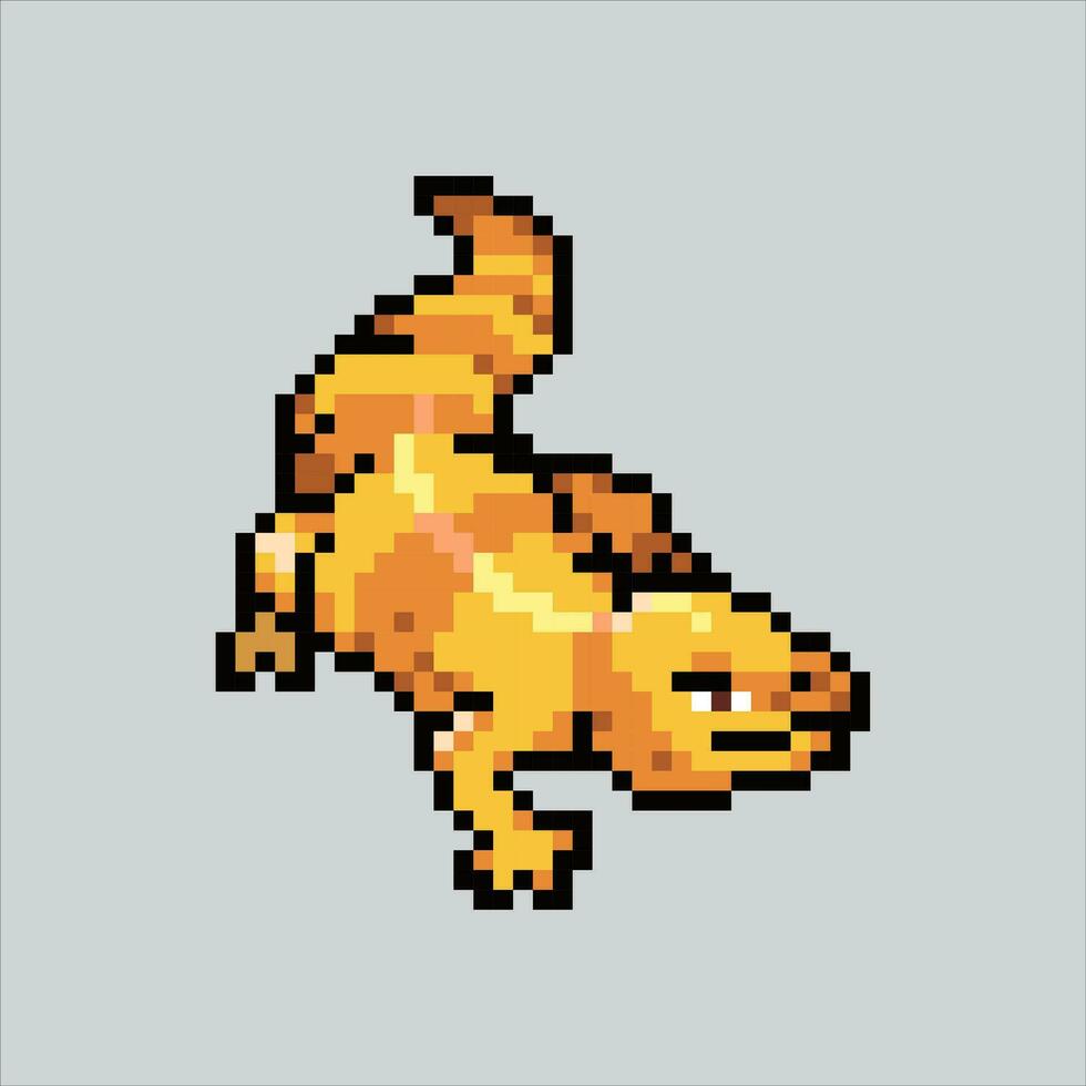 Pixel Kunst Illustration Gecko. pixelig Gecko. Gecko Reptil Tier Symbol pixelig zum das Pixel Kunst Spiel und Symbol zum Webseite und Video Spiel. alt Schule retro. vektor