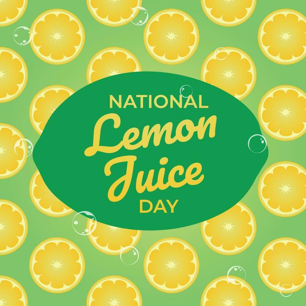 nationell citron- juice dag design mall Bra för firande. citron- juice illustration. platt design. citron- bild. vektor