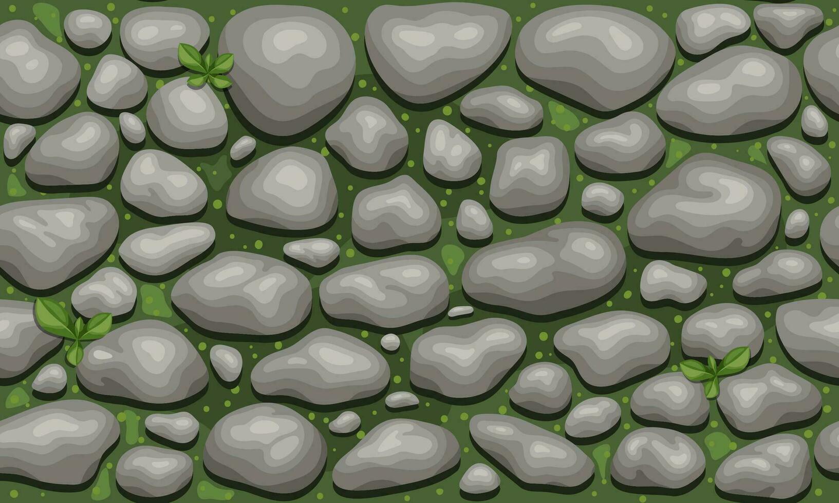 tecknad serie stenar väg kullersten sömlös mönster vektor