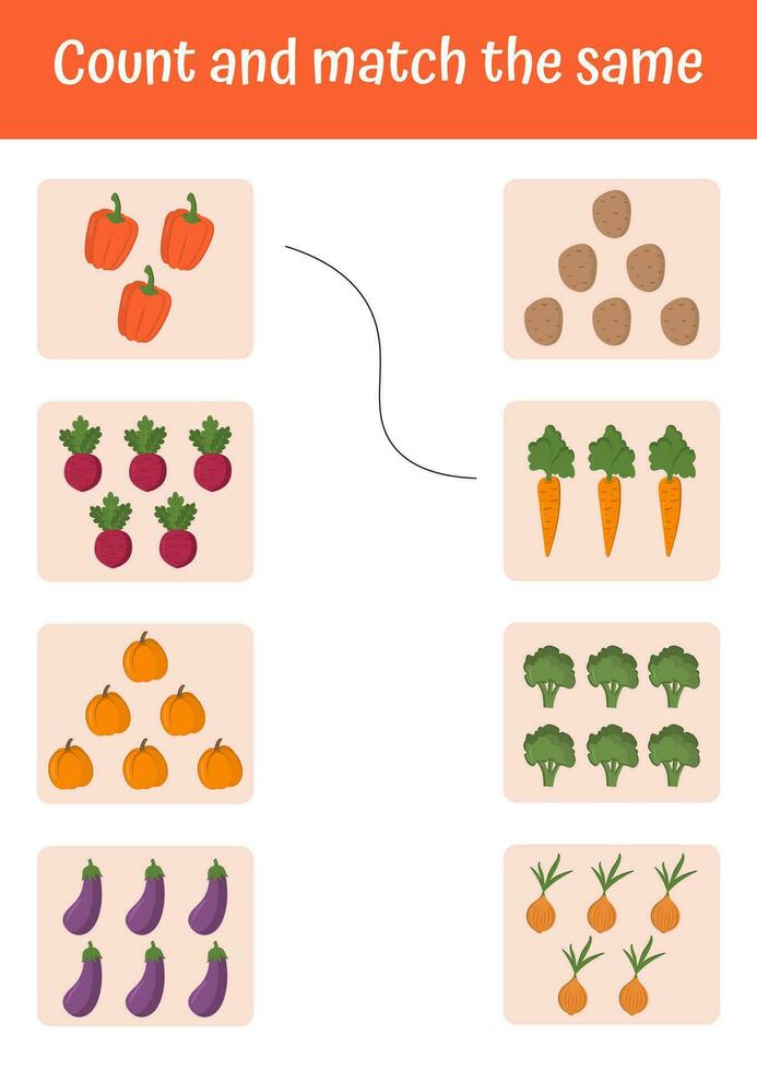 grönsaker och frukt matematiskt listor. räkning, på vilket sätt många spel. lämplig för tidigt barn utveckling och hemundervisning, tidigt barn utveckling, dagis. interaktiv, färgrik matematik övningar. vektor