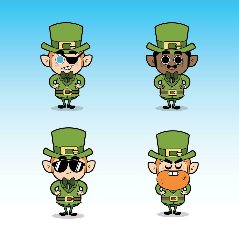 st Patricks Maskottchen Karikatur Charakter vektor