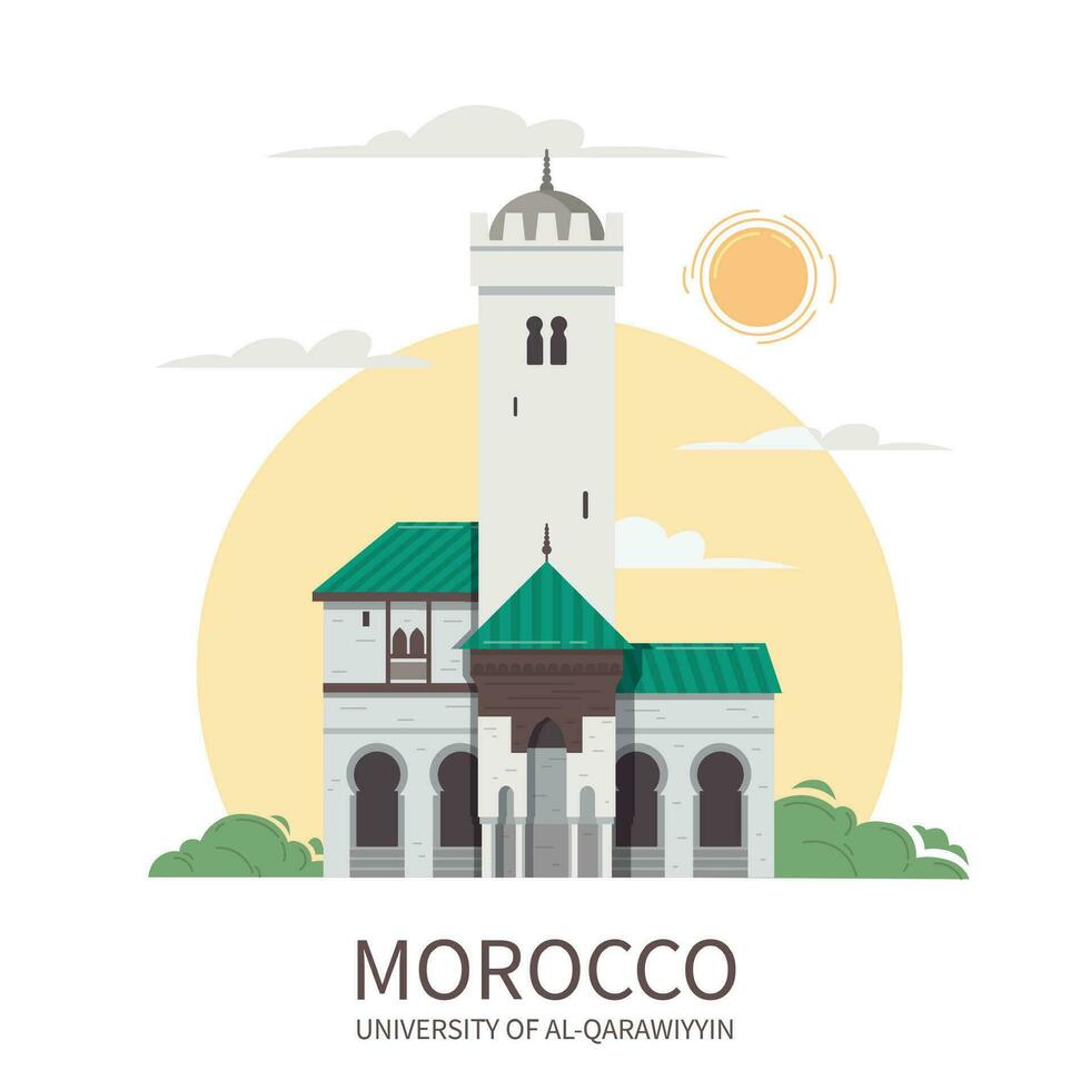 marocko arkitektur resa uppsättning vektor