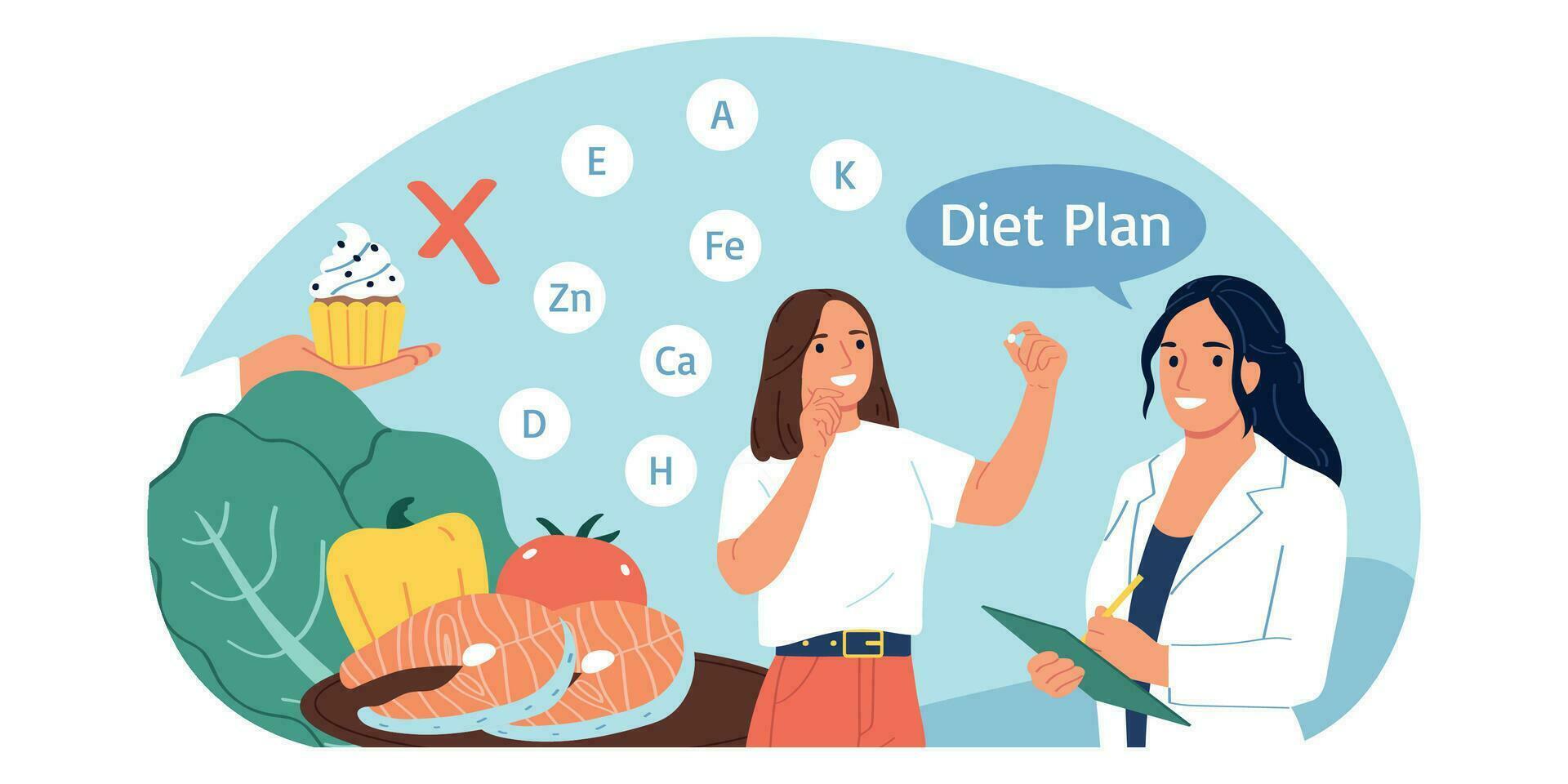 Ernährungsberater Konzept Illustration vektor