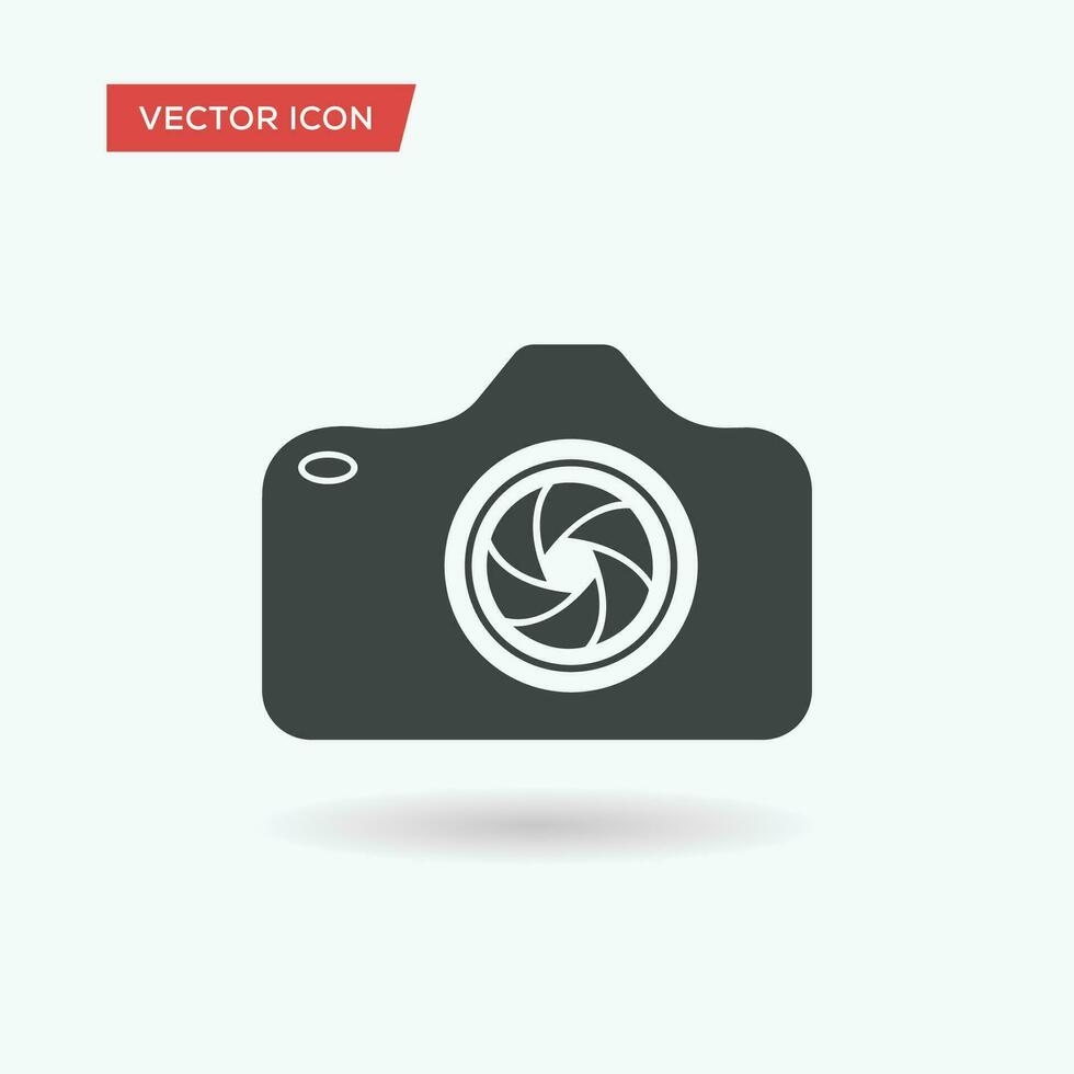 kamera ikon i trendig platt stil. kamera symbol för din hemsida design, logotyp, app, ui. vektor illustration