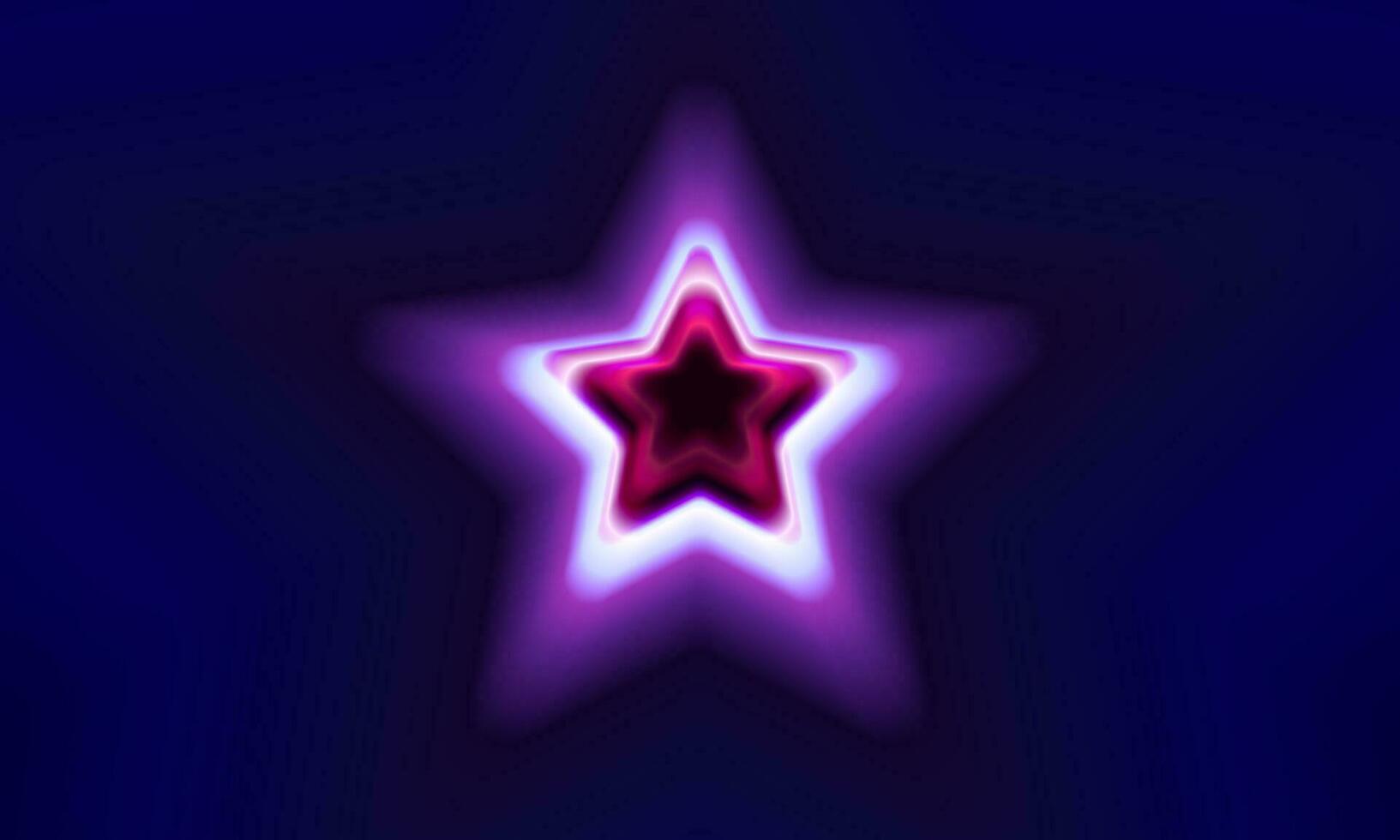 Star Symbol Illustration mit Neon- Stil. abstrakt Star Illustration auf Nacht vektor