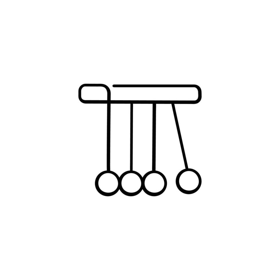 Newton Wiege Linie Stil Symbol Design vektor
