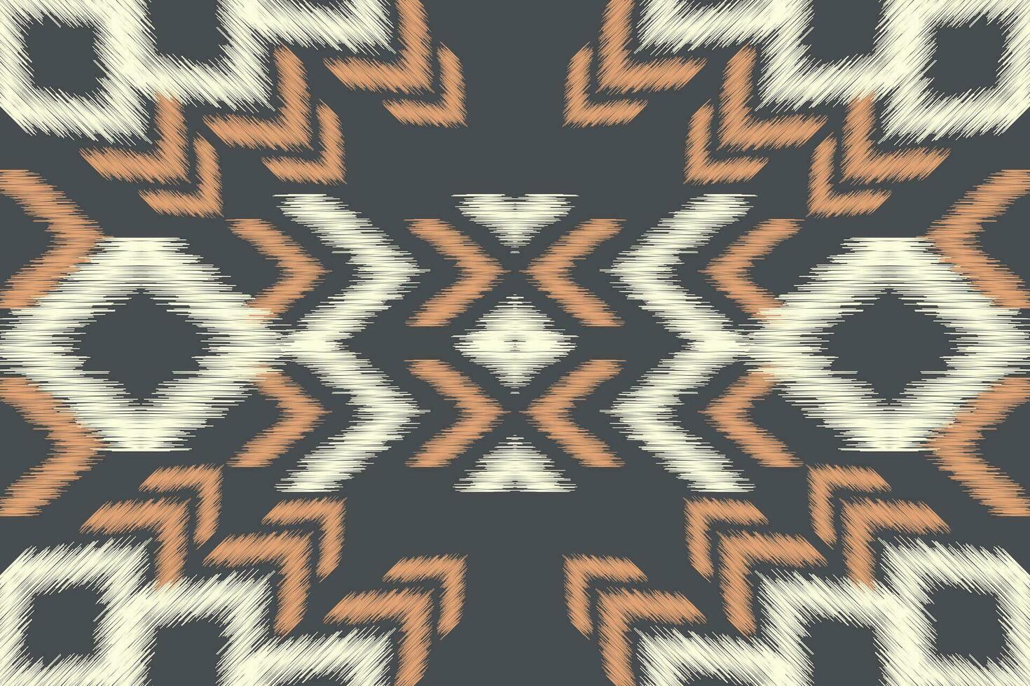 ethnisch Ikat Stoff Muster geometrisch Stil.afrikanisch Ikat Stickerei ethnisch orientalisch Muster Grün grau Hintergrund. abstrakt, Vektor, Illustration. Textur, Kleidung, Rahmen, Dekoration, Teppich, Motiv. vektor